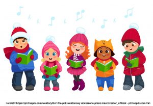 Dzieci śpiewające kolędy